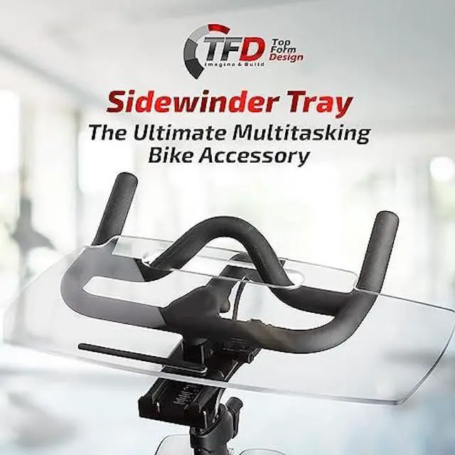 Alt view image 3 of 7 - TFD Sidewinder | Compatible with Peloton Bike (Original GEN 3 ONLY) | Laptop Desk Tray - Premium Holder for Laptop, Tablet, Phone, Books & More - The Ultimate Peloton Accessories (Sidewinder Tray)