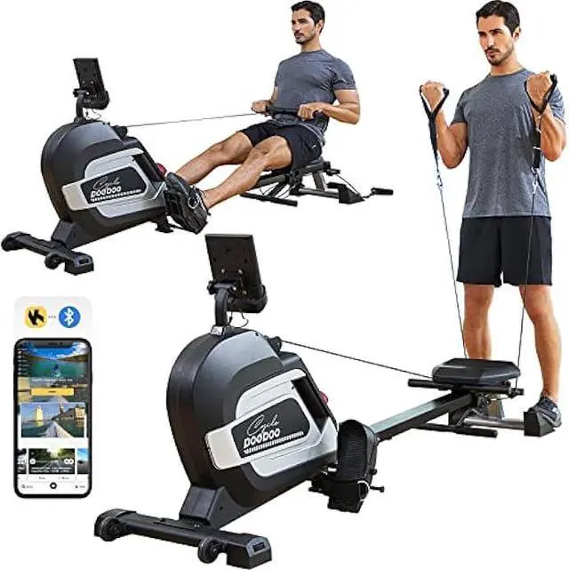 Main image of Pooboo Magnetic Rowing Machine 360 LB Weight Capacity, folding rower with Combination Strength exercise, Tablet Holder and Comfortable Seat Cushion, Rower for Home Use