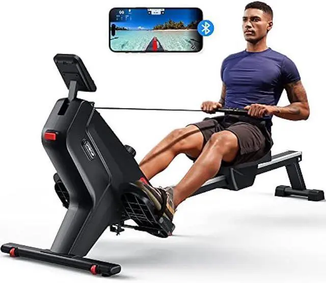 Main image of Magnetic Rowing Machines for Home (R05), Water Rowing (R10), 16 Levels of Quiet Resistance Foldable Compact Rowing Machine 350 LB Weight Capacity with Bluetooth, App Supported, Tablet Holder