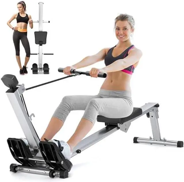 Main image of Rowing Machine for Home Use, LUBBYGIM Rowing Machine Foldable Rower with LCD Monitor - Hyper-Quiet & Smooth - 2024 Upgraded Version with 300LBS Loading Capacity