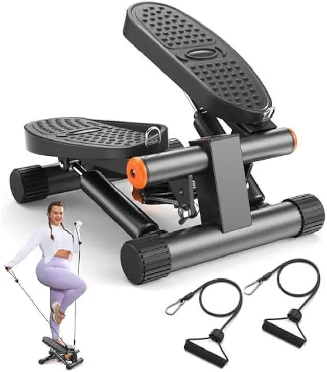 Main image of Niceday Steppers for Exercise, Mini Stair Stepper with Resistance Bands at Home Workout Equipment with 300LBS Loading Capacity, Hydraulic Fitness Stepper with LCD Monitor