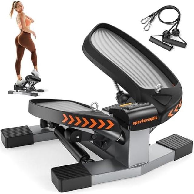 Mini Stepper With Resistance Bands – Home Exercise Machine For Cardio & Toning