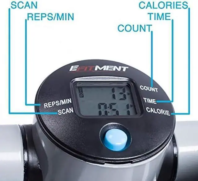 Alt view image 3 of 5 - Efitment Mini Stepper Steppers for Exercise at Home Stair Step Cardio Thigh Master Workout Equipment Fitness Pedal Exerciser Non-Slip Pedals with Resistance Bands LCD Digital Monitor Climber