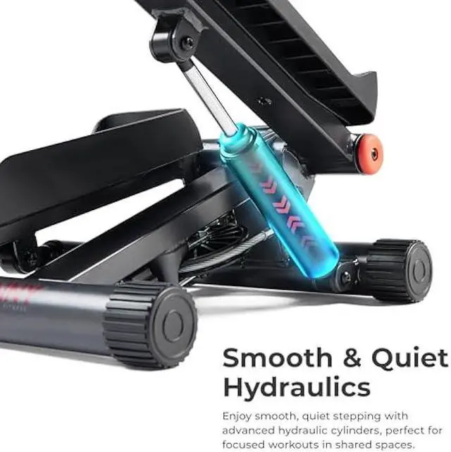 Alt view image 3 of 5 - Sunny Health & Fitness Mini Stepper for Exercise at Home, Stair Step Workout Machine with Resistance Band, Fullbody Cardio Equipment, Over 300lb Weight Capacity, Optional Free SunnyFit App Connection