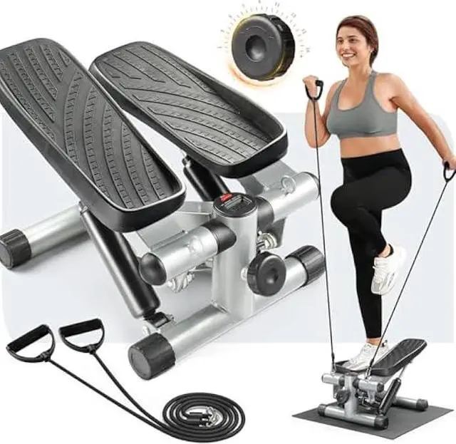 Main image of Ktaxon Steppers for Exercise at Home, Stair Stepper Mini Stepper with Resistance Bands, Adjustable Height, Super Quiet, 330LBS Weight Capacity and LED Display for Home Workouts
