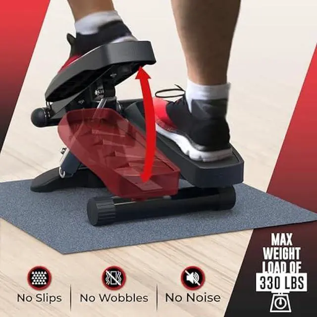 Alt view image 2 of 6 - Nordic Lifting Mini Stepper & Stair Climber Machine - w/Resistance Bands Set & Non-Slip Foot Pads - Durable Construction with 330 LBS Weight Capacity - LCD Monitor