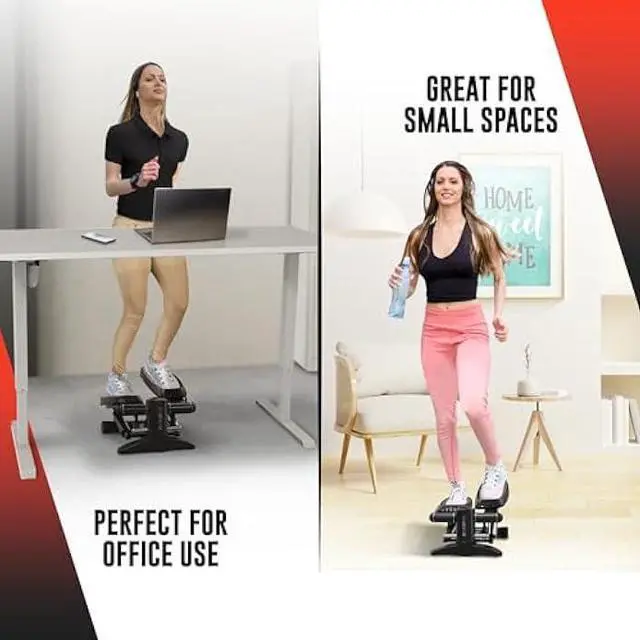 Alt view image 6 of 6 - Nordic Lifting Mini Stepper & Stair Climber Machine - w/Resistance Bands Set & Non-Slip Foot Pads - Durable Construction with 330 LBS Weight Capacity - LCD Monitor