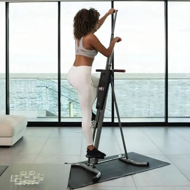 Alt view image 5 of 6 - MaxiClimber 2.0 Vertical Climber ERS (Elastic Resistance System) - Easy to Assemble, Folding Exercise Machine Combines Cardio & Strength Training for a Low Impact, Full Body Workout - Free Fitness App
