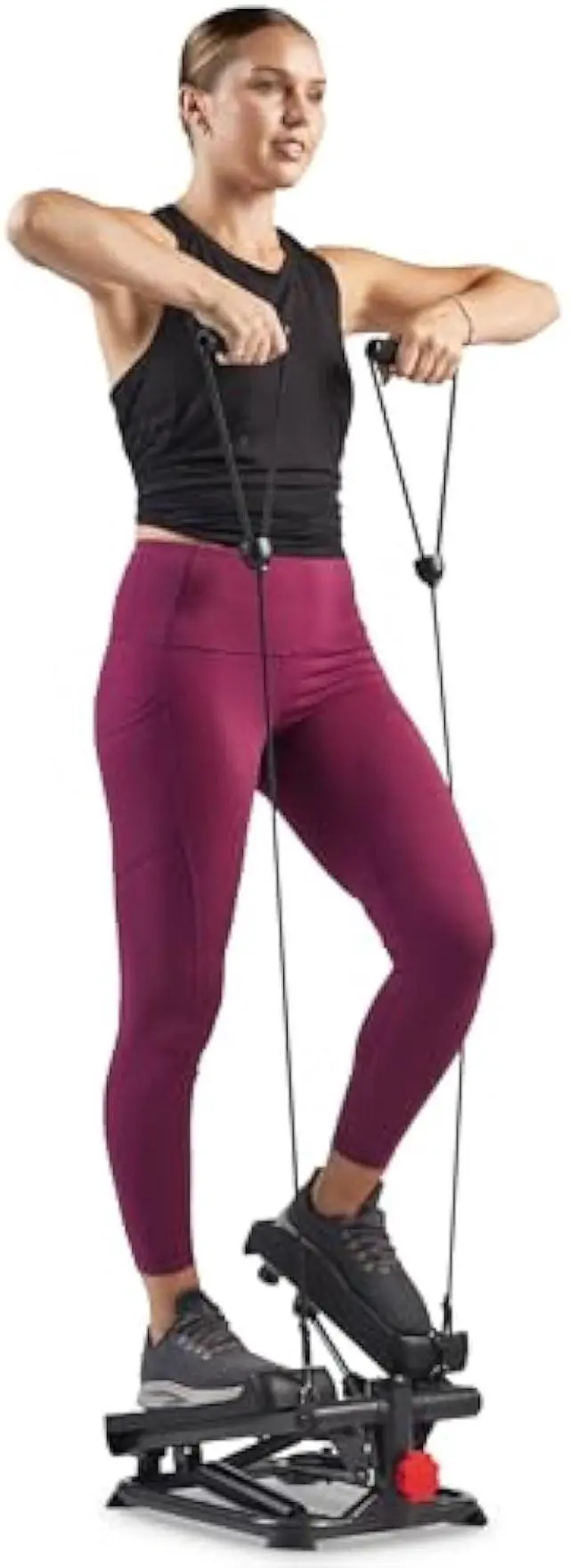 Alt view image 2 of 5 - Sunny Health & Fitness Mini Steppers for Exercise at Home, Stair Step Workout Machine, Full Body Cardio Equipment, with Optional Free SunnyFit App Connection and Resistance Band