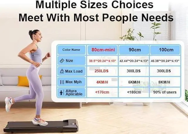 Alt view image 2 of 5 - DeerRun Walking Pad 2 in 1 Under Desk Treadmill, 2.2HP Low Noise Walking Pad Running Jogging Machine with Remote Control for Home Office, Lightweight Portable Desk Treadmill Installation Free