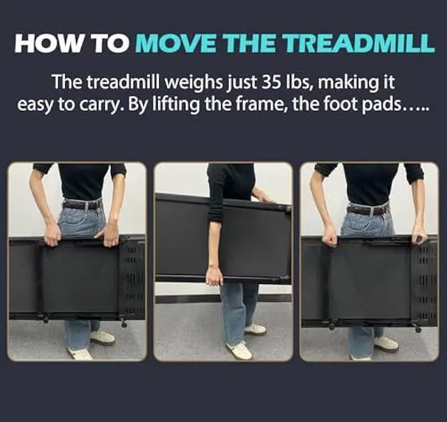 Alt view image 5 of 5 - 10% Incline Walking Pad Treadmills, Under Desk Treadmill 265/340+lb Capacity for Home Small Space, Portable Foldable Adjustable Incline Treadmill, Easy to Move and Upright Store, Mute Beep, Quieter