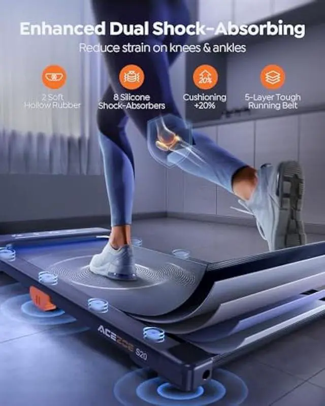Alt view image 2 of 5 - Walking Pad Treadmill with Incline, Under Desk Treadmills for Home Office, 10% Manual Incline Portable Treadmill with Remote Control/APP and Standing Anti-Slip, 265lb Capacity, 2.5HP Low-Noise
