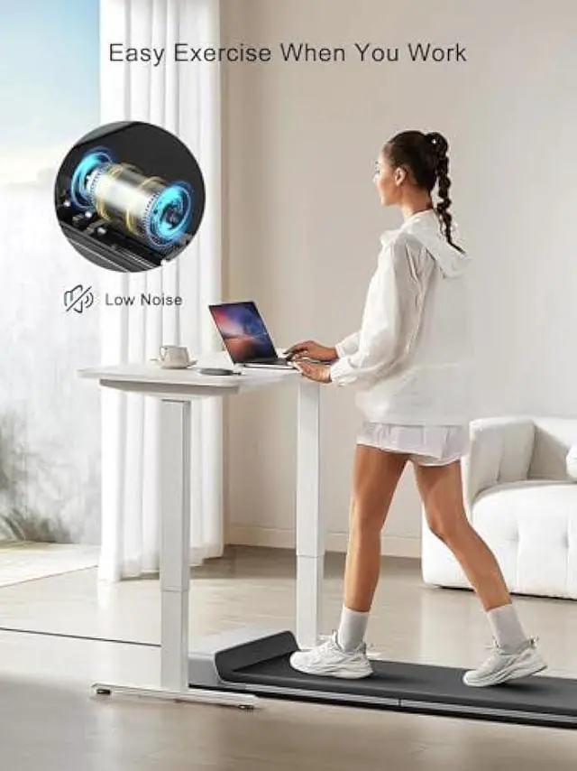 Alt view image 4 of 6 - WALKINGPAD P1 Folding Treadmill, Ultra Slim Foldable Treadmill Smart Fold Walking Pad Portable Walking/Jogging Machine with App & Remote Control Grey