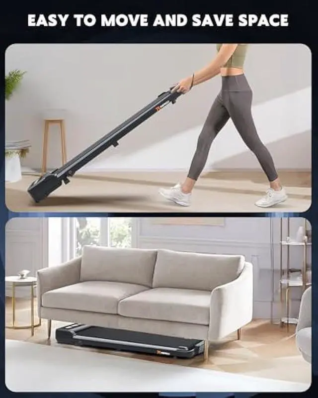 Alt view image 7 of 7 - Walking Pad Under Desk Treadmill, Remote Control Walking Desk Walking Pad for Home and Office, 2 in 1 Portable Walking Pad