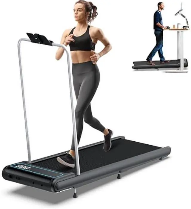 Main image of COZYINN 10% Incline Under Desk Walking Pad, 2.5HP Low Noise Treadmills for Home, 3 in 1 Portable Treadmill with Removable Handle for Small Space, Mute Control, Works with Kinomap, No Need Assemble