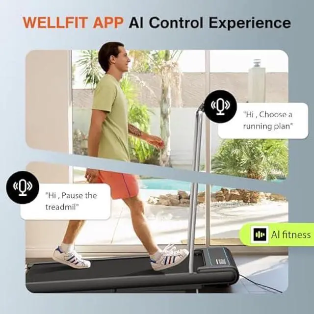 Alt view image 2 of 5 - COZYINN 10% Incline Under Desk Walking Pad, 2.5HP Low Noise Treadmills for Home, 3 in 1 Portable Treadmill with Removable Handle for Small Space, Mute Control, Works with Kinomap, No Need Assemble