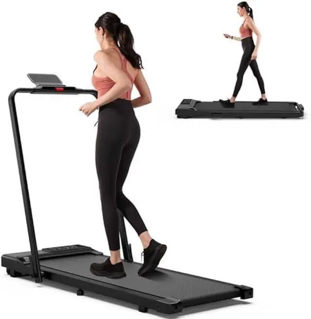 Main image of DeerRun 3 in 1 Walking Pad Treadmill, 300 Weight Capacity Foldable Treadmill, 3.0HP Low Noise Under Desk Treadmills for Home Office with Remote & APP