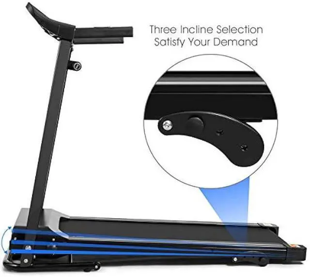 Alt view image 4 of 7 - Giantex 1.5HP Electric Folding Treadmill w/Adjustable Incline, Jogging Running Machine w/ 12 Pre-Set Programs, LCD Display and Heart Rate Sensor, Portable Treadmill w/Low Noise for Home and Office