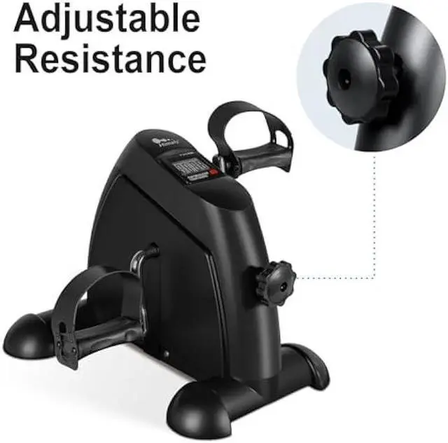 Alt view image 3 of 5 - Mini Exercise Bike, himaly Under Desk Bike Pedal Exerciser Portable Foot Cycle Arm & Leg Peddler Machine with LCD Screen Displays
