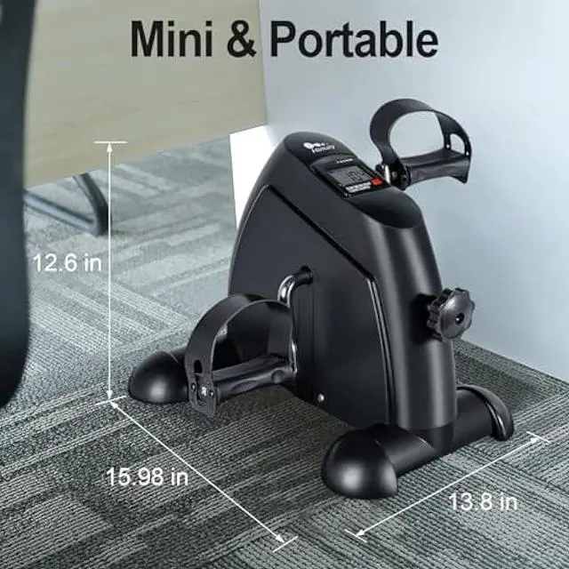 Alt view image 4 of 5 - Mini Exercise Bike, himaly Under Desk Bike Pedal Exerciser Portable Foot Cycle Arm & Leg Peddler Machine with LCD Screen Displays