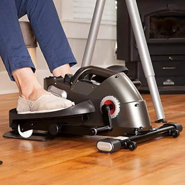 Alt view image 5 of 5 - JFIT Mini Elliptical  Under Desk & Standing Workout, Compact, Quiet, Adjustable Resistance, LCD Monitor for Progress Tracking
