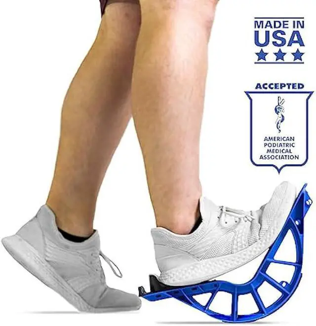 Alt view image 2 of 6 - ProStretch Plus Customizable/Adjustable Calf Stretcher and Foot Rocker for Plantar Fasciitis, Achilles Tendonitis and Tight Calves, Made in USA
