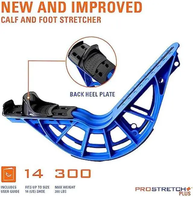 Alt view image 3 of 6 - ProStretch Plus Customizable/Adjustable Calf Stretcher and Foot Rocker for Plantar Fasciitis, Achilles Tendonitis and Tight Calves, Made in USA