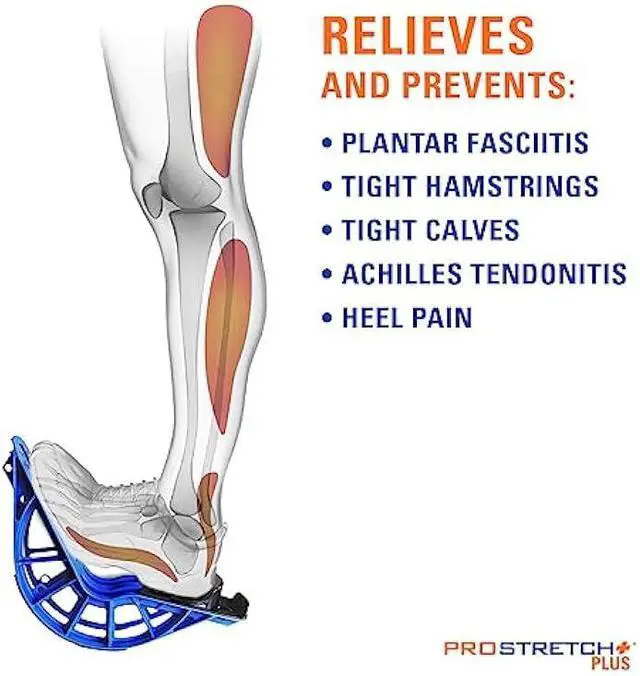 Alt view image 4 of 6 - ProStretch Plus Customizable/Adjustable Calf Stretcher and Foot Rocker for Plantar Fasciitis, Achilles Tendonitis and Tight Calves, Made in USA