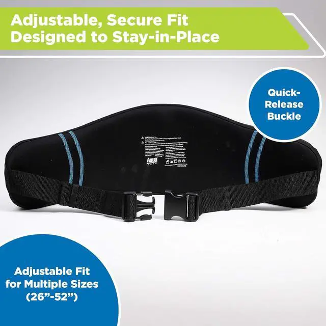 Alt view image 3 of 6 - New Aqua Water Fitness Deluxe Flotation Belt  Adult Aquatic Swim Belt for Water Aerobics and Other Pool Exercise  Black/Blue