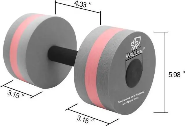 Alt view image 4 of 7 - Aquatic Dumbells, 2PCS Water Aerobic Exercise Foam Dumbbell Pool Resistance,Water Aqua Fitness Barbells Hand Bar Exercises Equipment for Weight Loss