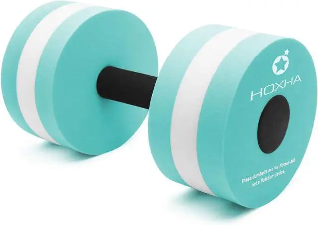 Alt view image 2 of 6 - Aquatic Exercise Dumbell Set of 2 - Water Aerobic Exercise Foam Dumbbells Pool Resistance Fitness Equipment for Weight Loss