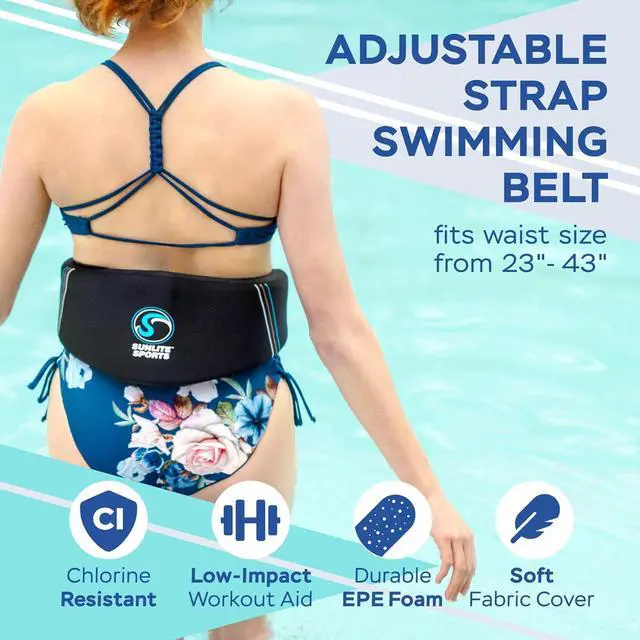 Alt view image 4 of 7 - Sunlite Sports Water Workout Combo Set, High Density Water Weight, Swim Belt, Soft Padded, Water Aerobics, Aqua Therapy, Pool Fitness, Water Exercise