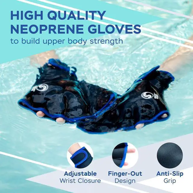 Alt view image 5 of 7 - Sunlite Sports Water Workout Combo Set, High Density Water Weight, Swim Belt, Soft Padded, Water Aerobics, Aqua Therapy, Pool Fitness, Water Exercise