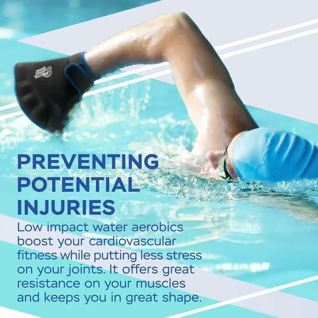 Alt view image 7 of 7 - Sunlite Sports Water Workout Combo Set, High Density Water Weight, Swim Belt, Soft Padded, Water Aerobics, Aqua Therapy, Pool Fitness, Water Exercise