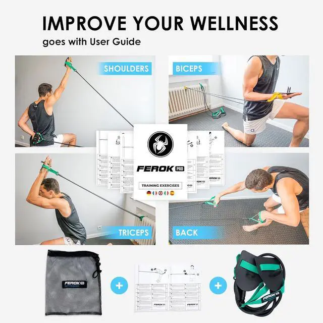 Alt view image 2 of 7 - Swimming Resistance Band Set with Paddles  The Ultimate Swim Training Equipment for Dryland Workout - Resistance Bands & Cords for Swimming - Including Exercise - Light Yellow