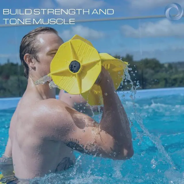 Alt view image 2 of 7 - Hydro Tone - HYDRO-BELL Pool Weights for Water Exercise Pair | Water Weights | Functional Strength Training with Pool Weight | Aquatic Exercise Equipment | Quick Start Guide