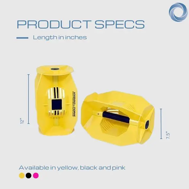 Alt view image 7 of 7 - Hydro Tone - HYDRO-BELL Pool Weights for Water Exercise Pair | Water Weights | Functional Strength Training with Pool Weight | Aquatic Exercise Equipment | Quick Start Guide