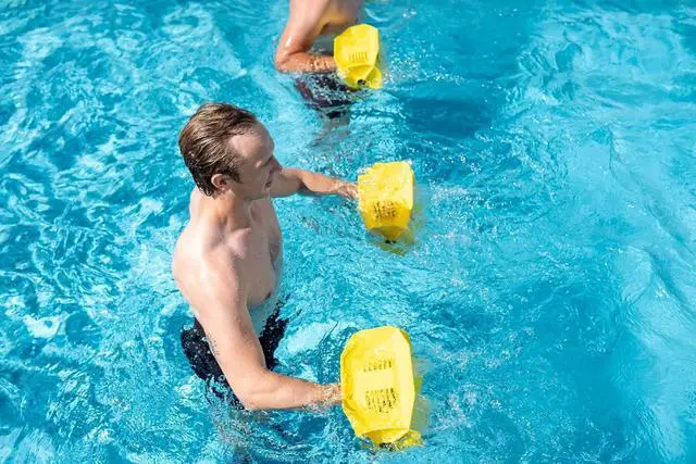 Alt view image 6 of 7 - Hydro Tone - HYDRO-BELL Pool Weights for Water Exercise Pair | Water Weights | Functional Strength Training with Pool Weight | Aquatic Exercise Equipment | Quick Start Guide