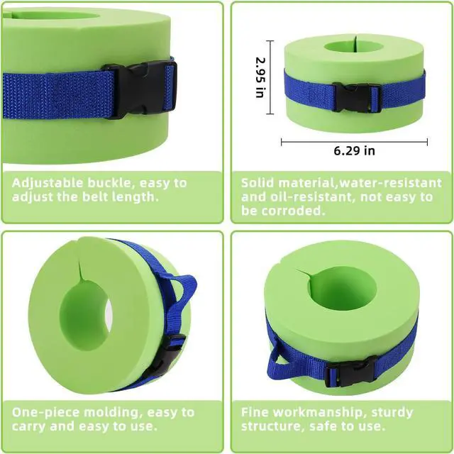 Alt view image 7 of 7 - Water Aerobics Set for Aquatic Exercise, Pool Fitness Equipment Foam Water Dumbbell Set, New Upgrade Aquatic Dumbbells and Foam Swim Aquatic Cuffs, Water Workout Fitness Tool
