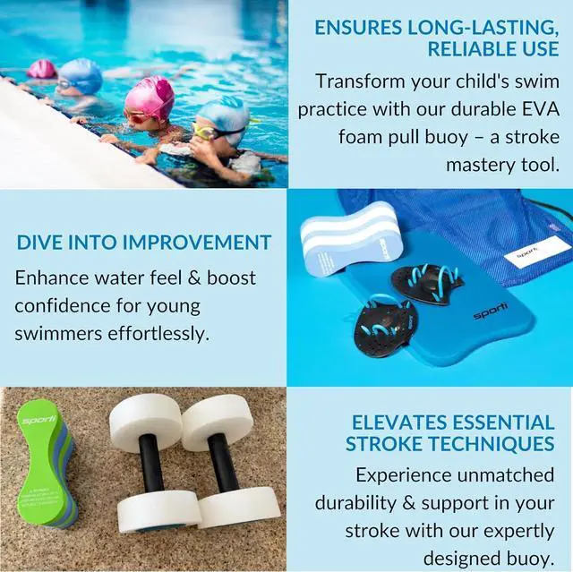 Alt view image 4 of 7 - Sporti Kid Pull Buoy Swimming, Accessories for Lap Swimming, Swimmìng Trainer for Junior, Swim Lesson Equipments