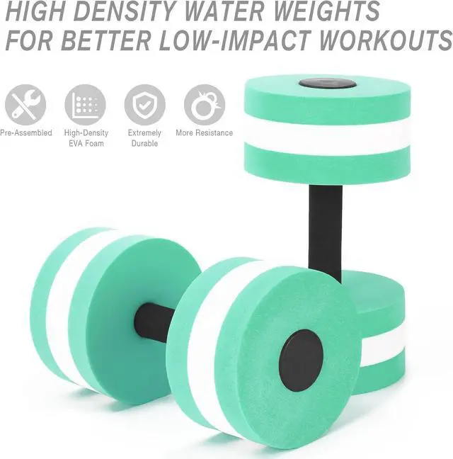 Alt view image 3 of 7 - NEAGLORY 5 Pieces Water Aerobics Set Aquatic Exercise Set Pool Fitness Equipment Foam Water Dumbbell, Swim Kickboard, Pull Buoy, Aquatic Swim Belt for Water Exercise