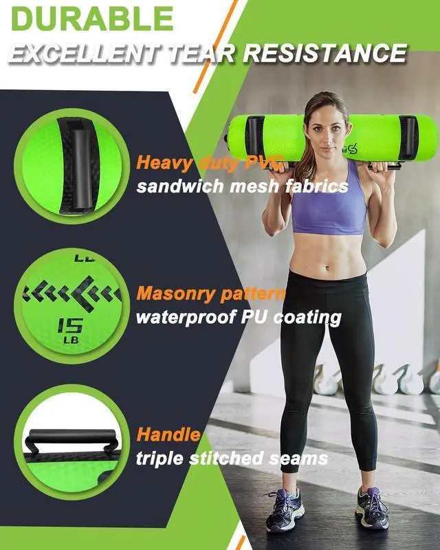 Alt view image 2 of 7 - Aqua Bags for Workout 5-45lbs - Ultimate Core Water Weights Aqua Bag - Portable Stability Fitness -Stability, Core and Balance Training - Portable Fitness Equipment - Includes Three Bags