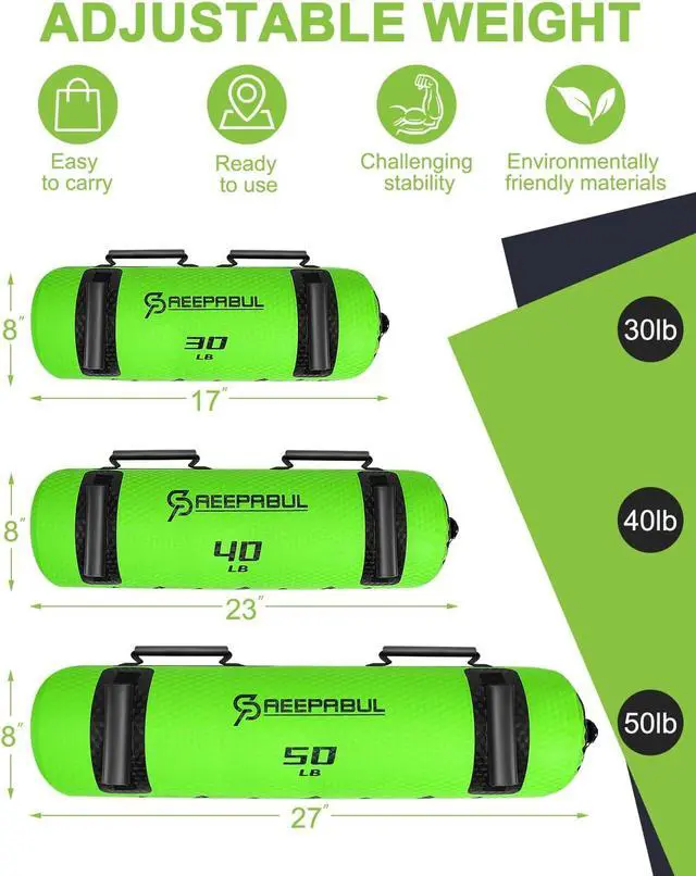 Alt view image 4 of 7 - Aqua Bags for Workout 5-45lbs - Ultimate Core Water Weights Aqua Bag - Portable Stability Fitness -Stability, Core and Balance Training - Portable Fitness Equipment - Includes Three Bags