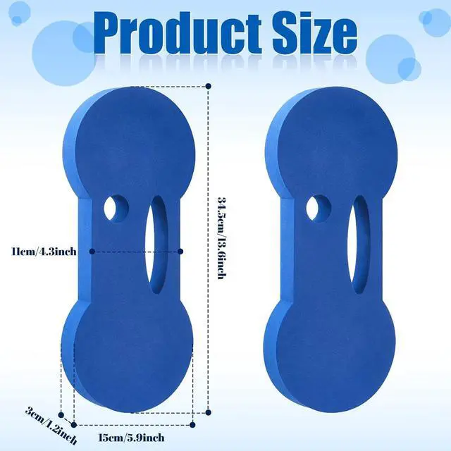 Alt view image 2 of 7 - Lewtemi 2 Packs Water Exercise Discs Hand Held Water Weight Exercise Equipment Pool Exercise Equipment for Adults Water Aerobics Resistance Training, Blue