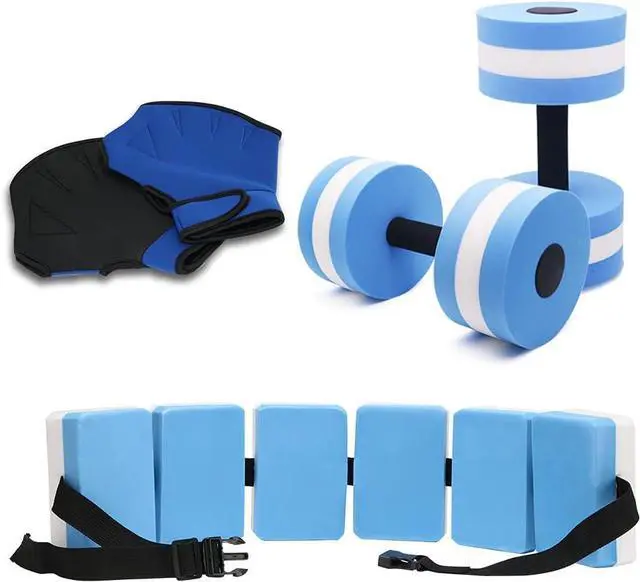Main image of UNAOIWN Water Dumbbell Set for Aquatic Aerobics Exercise, Water Weights Equipment, Training Aid for Aquatic Fitness, Water Workout Fitness Tool