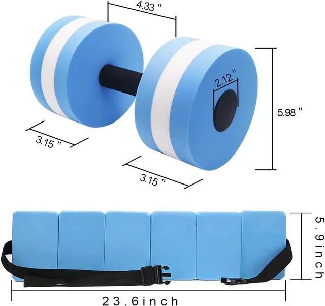 Alt view image 2 of 7 - UNAOIWN Water Dumbbell Set for Aquatic Aerobics Exercise, Water Weights Equipment, Training Aid for Aquatic Fitness, Water Workout Fitness Tool