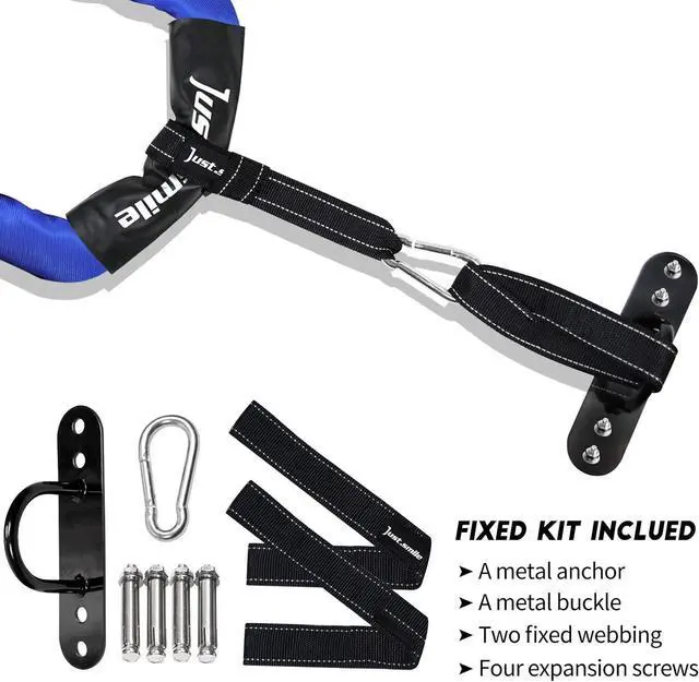Alt view image 6 of 7 - Battle Ropes,Ropes for Working Out, Battle Rope for Home Gym with Cover, Steel Anchor & Strap Included, Heavy Ropes for Exercise Training - 1.5/2 Inch