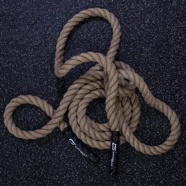 Alt view image 6 of 7 - Capelli Sport Battling Ropes, Workout Battle Ropes for Strength Training and Cardio, Brown, 20 ft Length