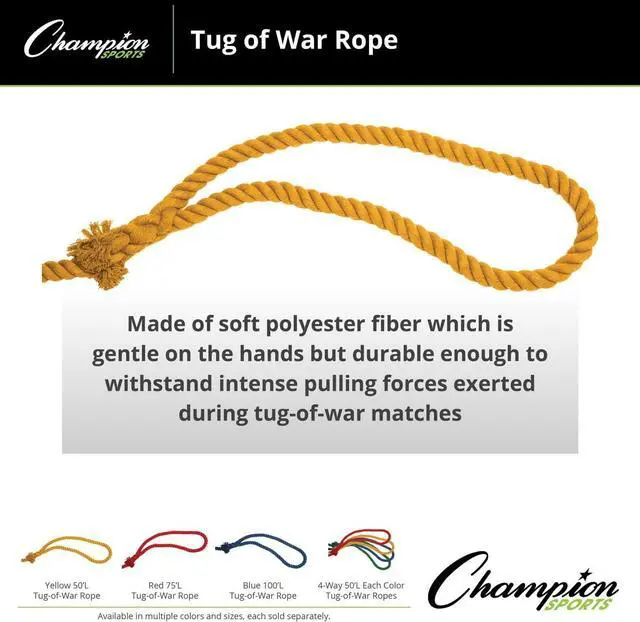 Alt view image 3 of 6 - Champion Sports Tug of War Ropes - Multiple Styles