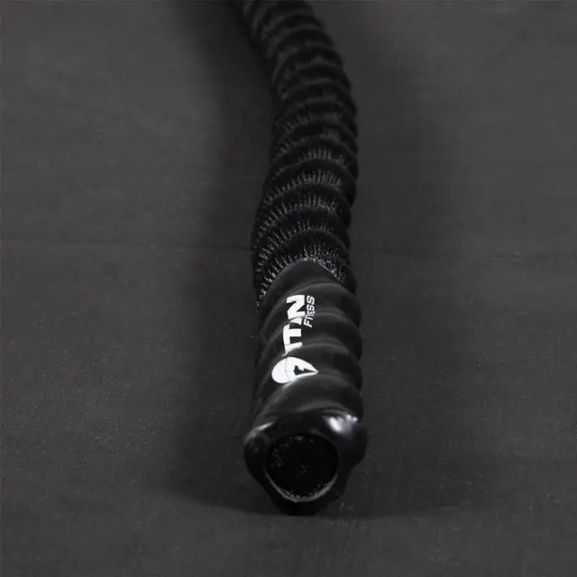 Alt view image 6 of 7 - Titan Fitness Battle Rope 40ft x 2in, Poly Dacron Heavy Rope for Home Gym Conditioning Workouts, Cross-Train, Strength Training Exercises